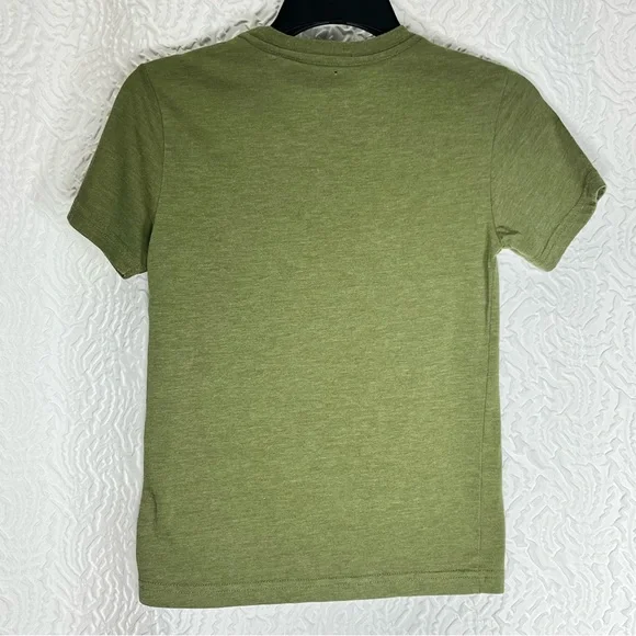 LUCKY BRAND Wild Bear White Print On Green Shirt - Picture 3 of 4